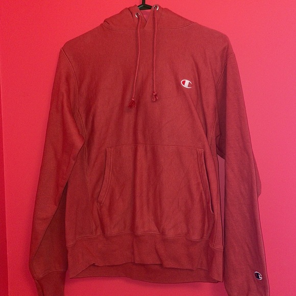 CHAMPION REVERSE WEAVE PULLOVER HOODIE PINK size SMALL - Picture 3 of 3